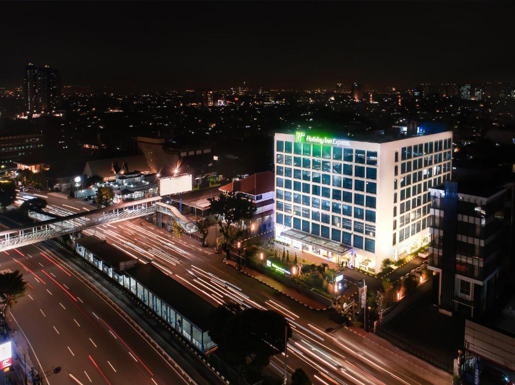 Nespecifikovaný výhled na destinaci Jakarta nebo výhled na město při pohledu z hotelu