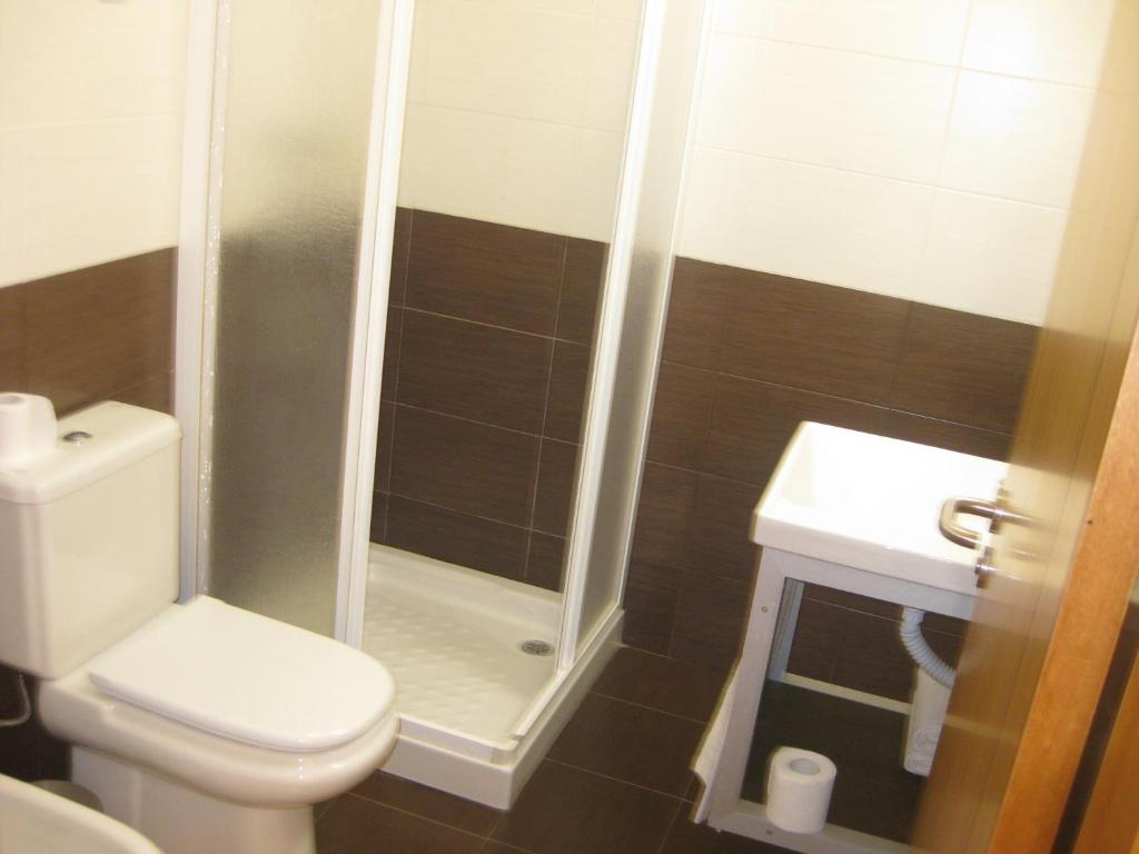 Koupelna v ubytování Hotel Minho Belo