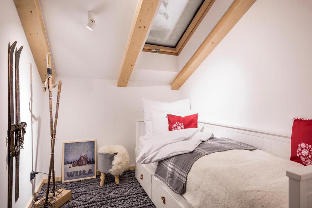 Postel nebo postele na pokoji v ubytování Villa Górska Ski & Bike