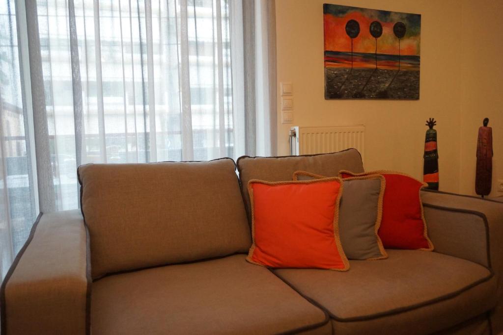 Posezení v ubytování Georgina's cozy apartment -Metropolitan Hospital-