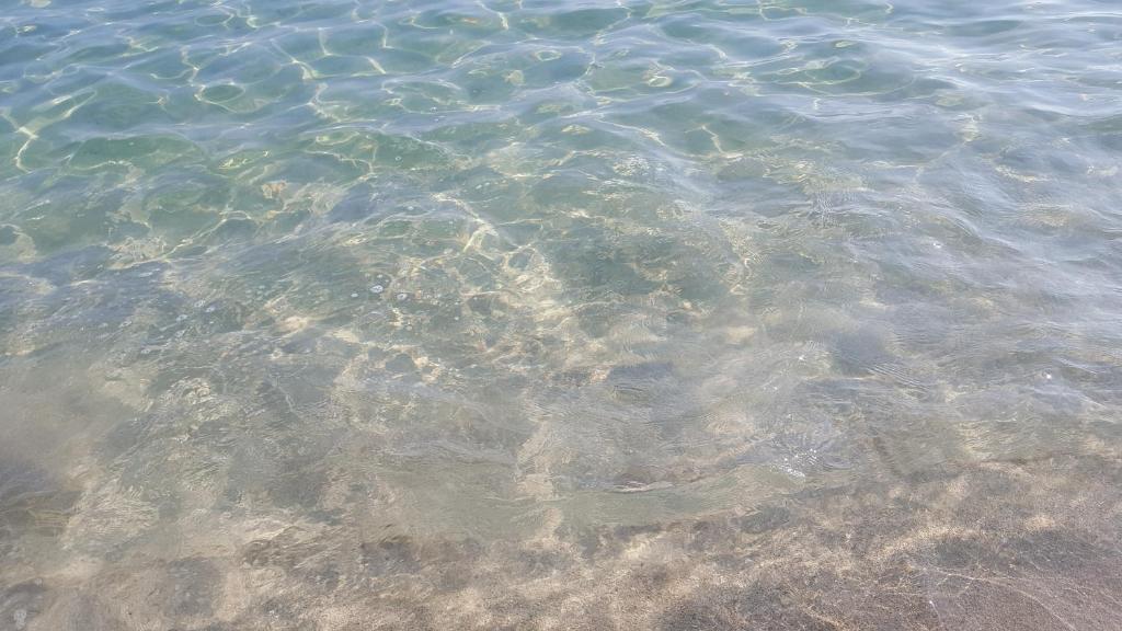 a close up of the water in the ocean at Alloggio in Spiaggia in Torre Vado