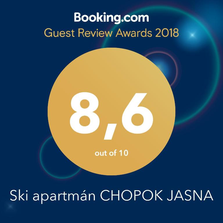 Ski apartmán CHOPOK JASNA tanúsítványa, márkajelzése vagy díja