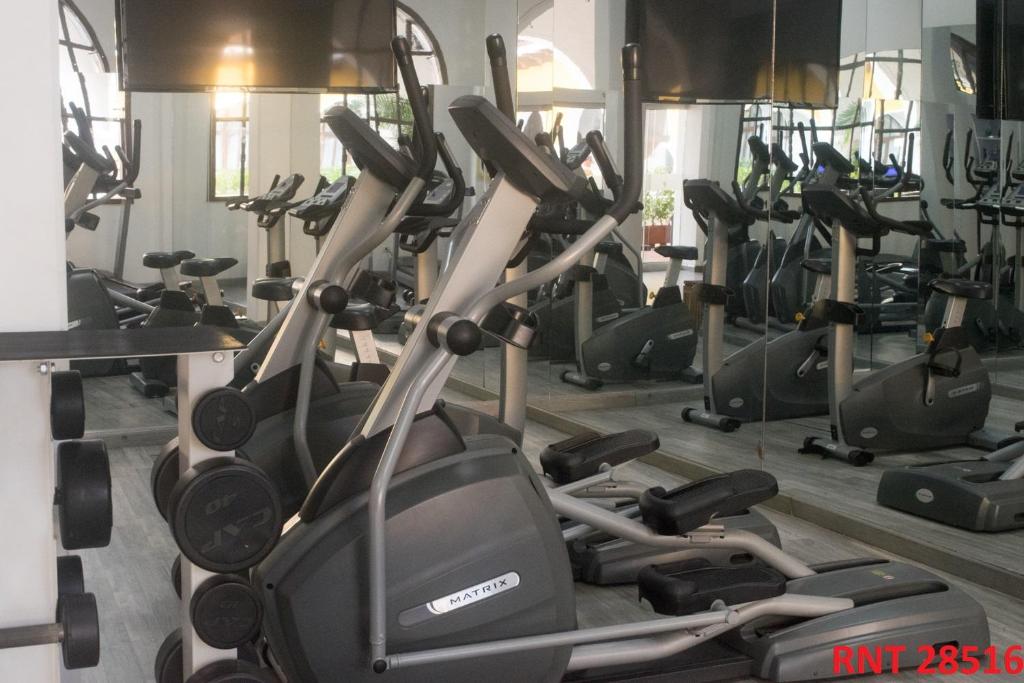 Fitness centrum a/nebo fitness zařízení v ubytování Hotel Union