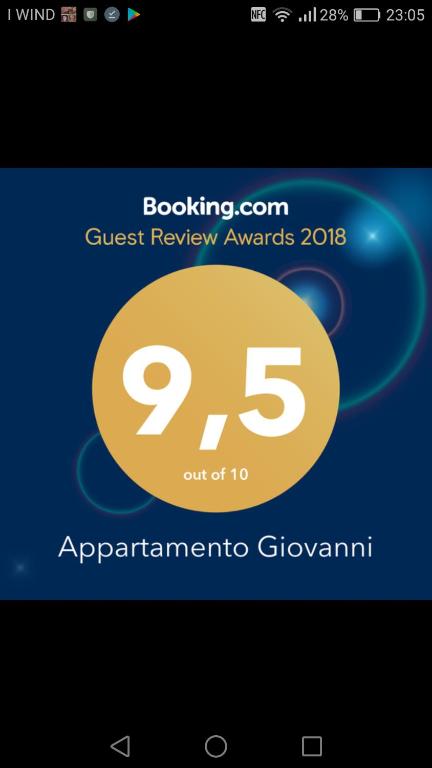 Certifikát, hodnocení, plakát nebo jiný dokument vystavený v ubytování Appartamento Giovanni
