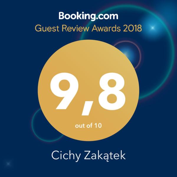 Certifikát, ocenenie alebo iný dokument vystavený v ubytovaní Cichy Zakątek