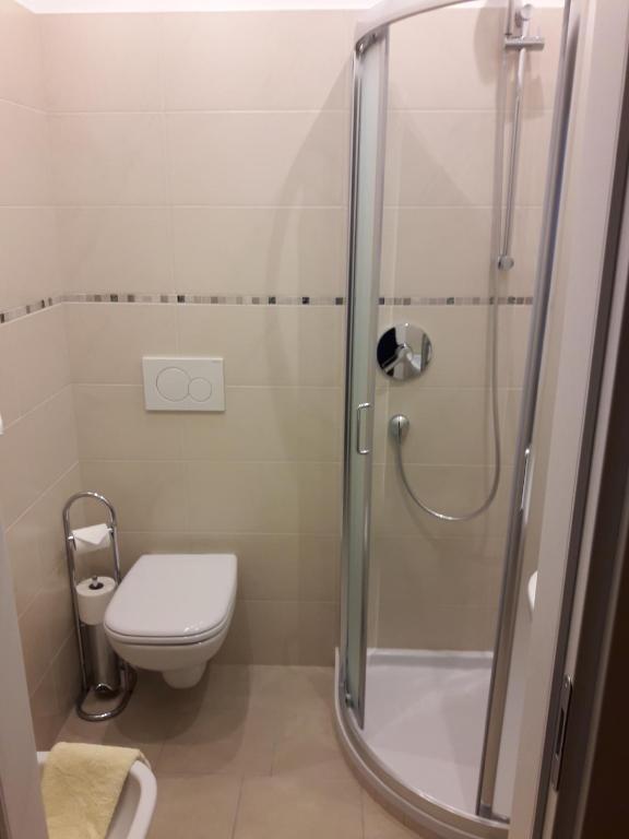 Koupelna v ubytování Hotel Lux