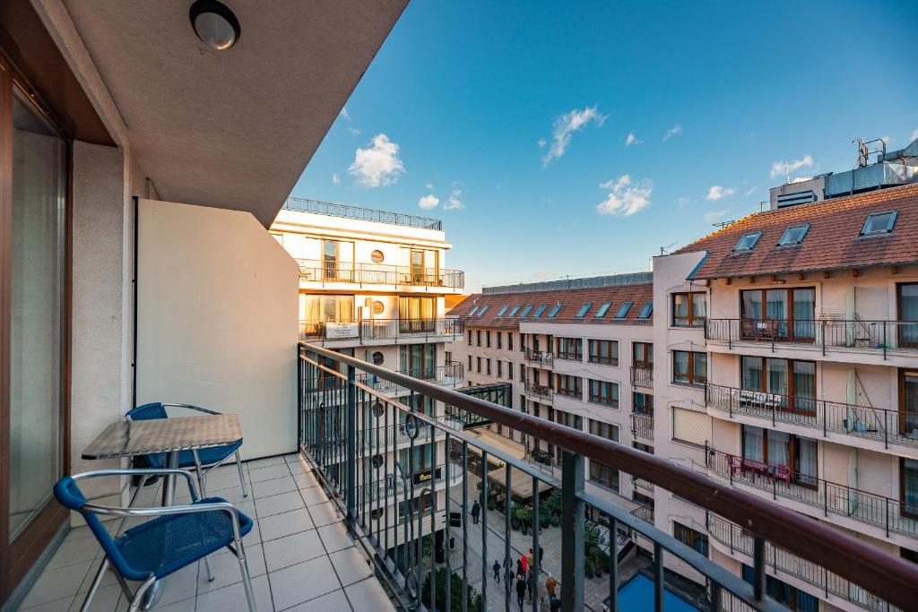 Balkón alebo terasa v ubytovaní Budapest Central Port Apartment