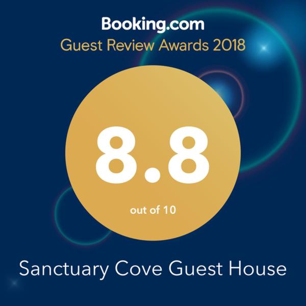 Certifikát, hodnocení, plakát nebo jiný dokument vystavený v ubytování Sanctuary Cove Guest House