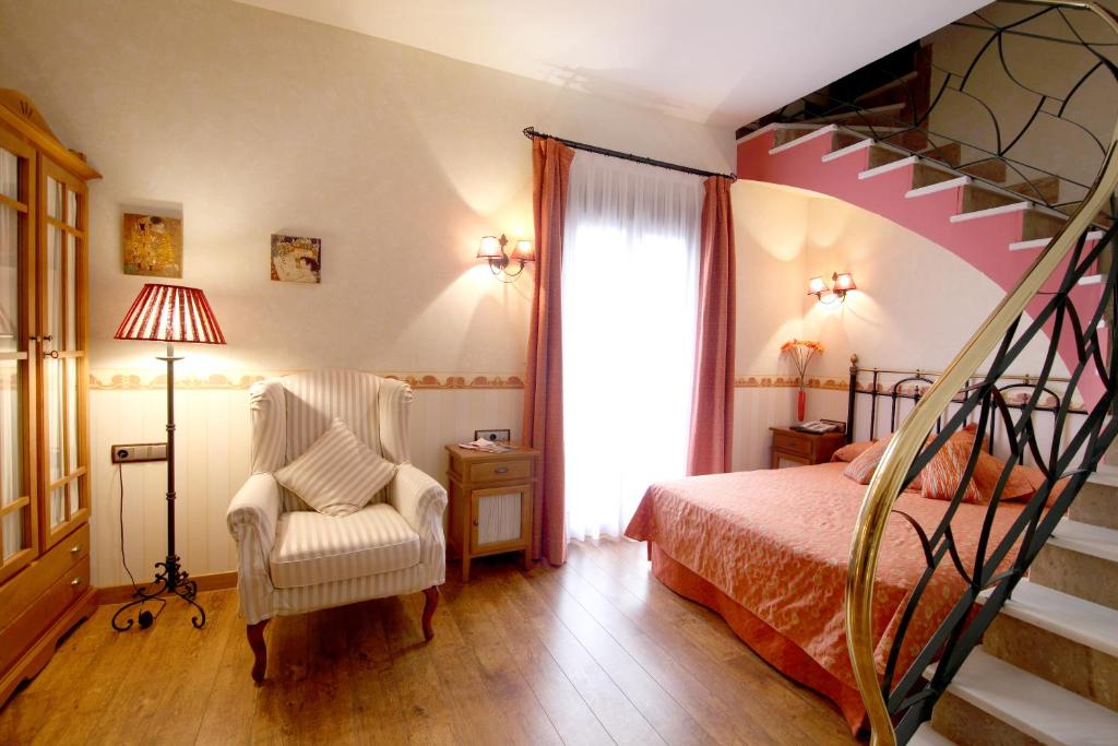 Cama o camas de una habitación en Casona De Torres