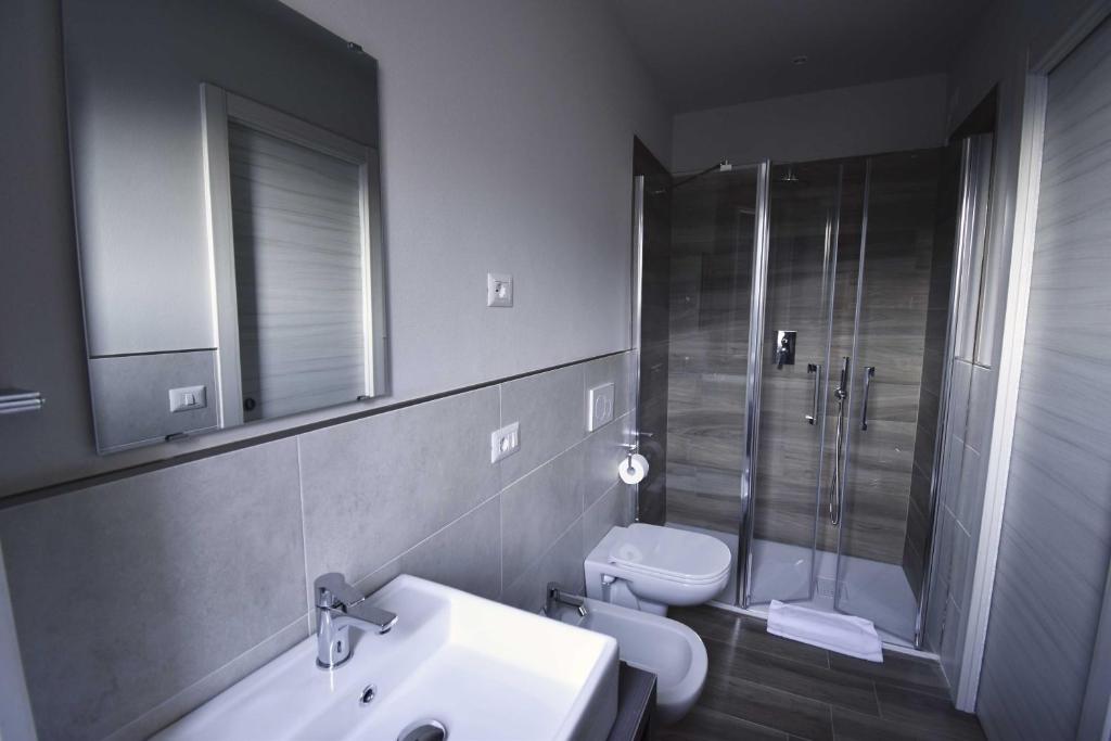 Koupelna v ubytování Hotel Riposo