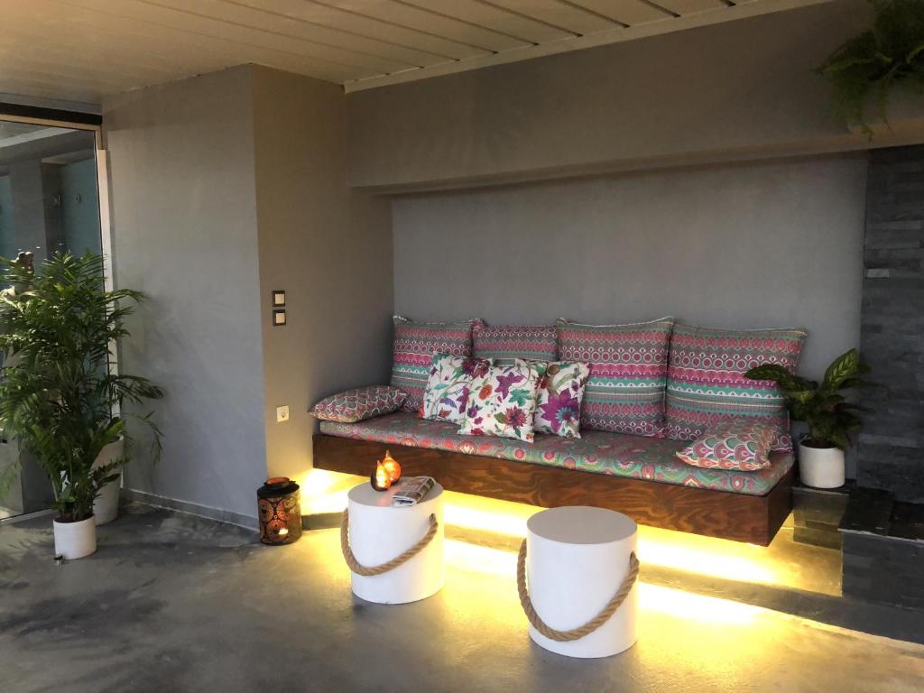 Posezení v ubytování Ionian Eye Design Studios & Spa