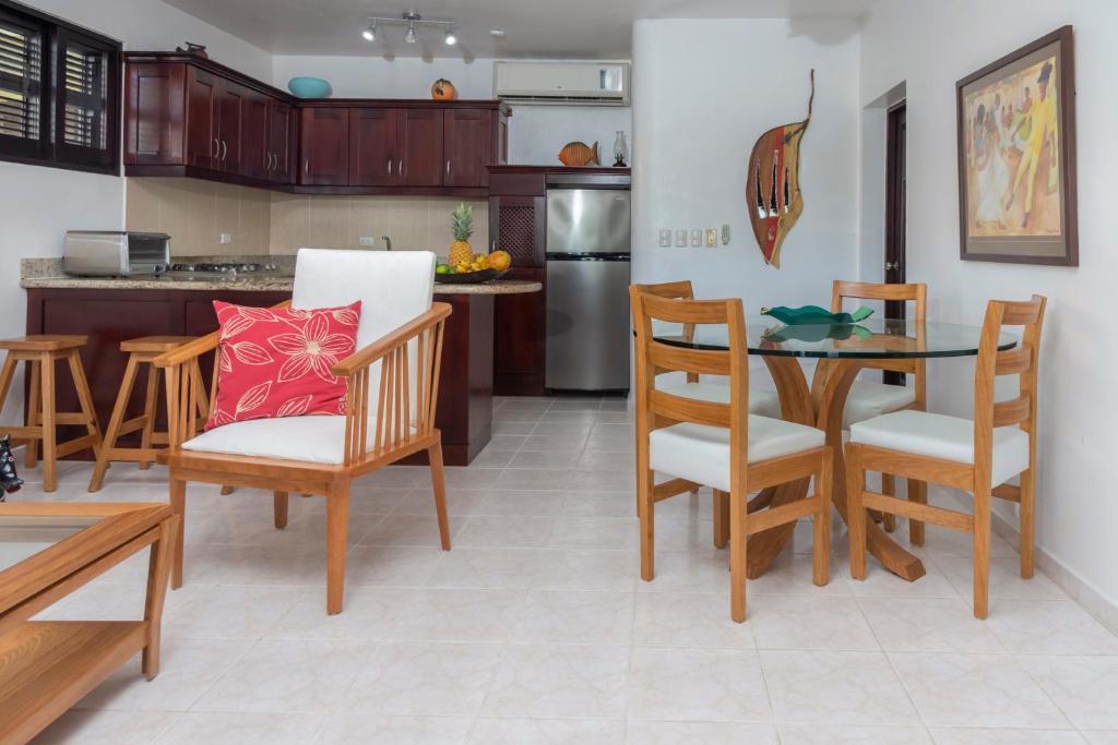 Kuchyň nebo kuchyňský kout v ubytování Cabarete Palm Beach Condos