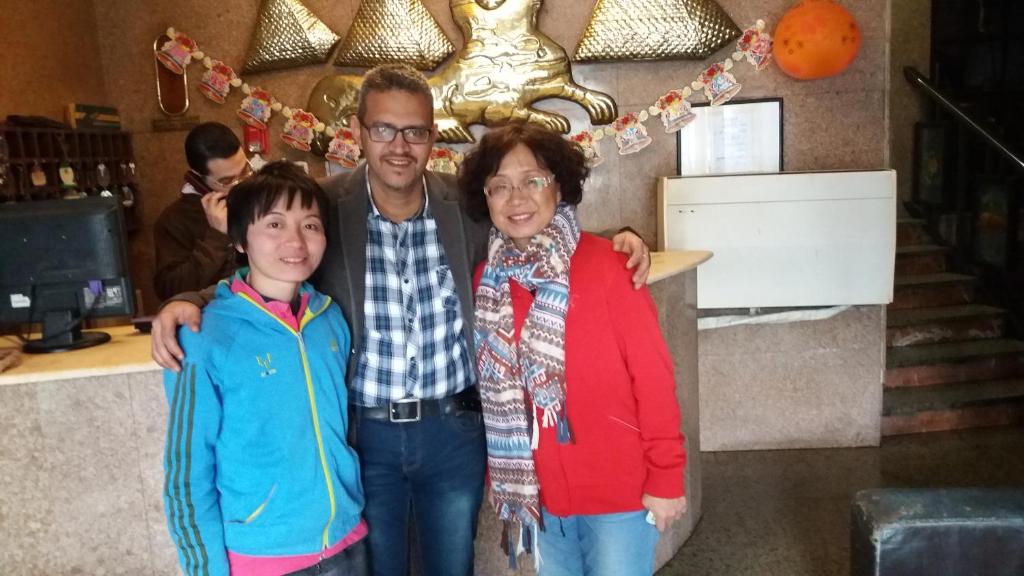 Rodina v ubytování Ciao Hotel Cairo