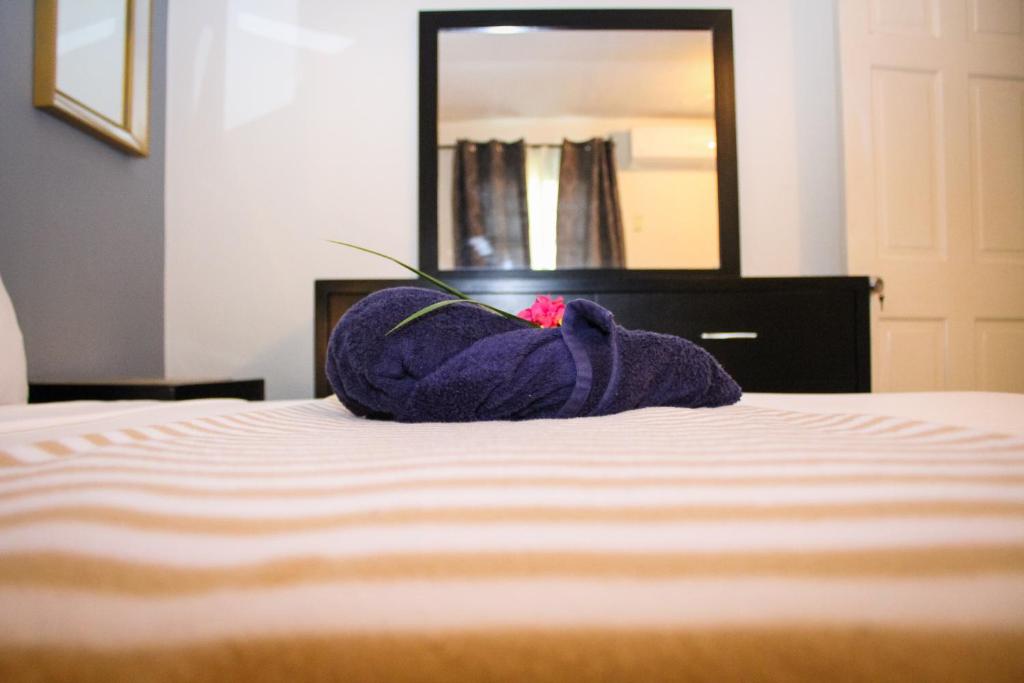 Postel nebo postele na pokoji v ubytování Palm Spring Inn