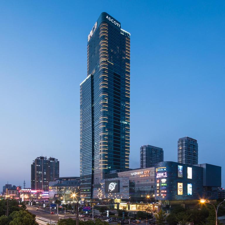 Vista generica su Nantong o vista sulla città dall'interno dell'appartamento