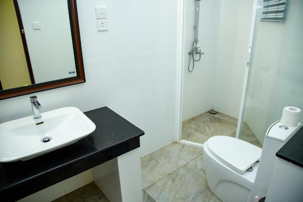 Koupelna v ubytování Prince Beach Hotel Bentota