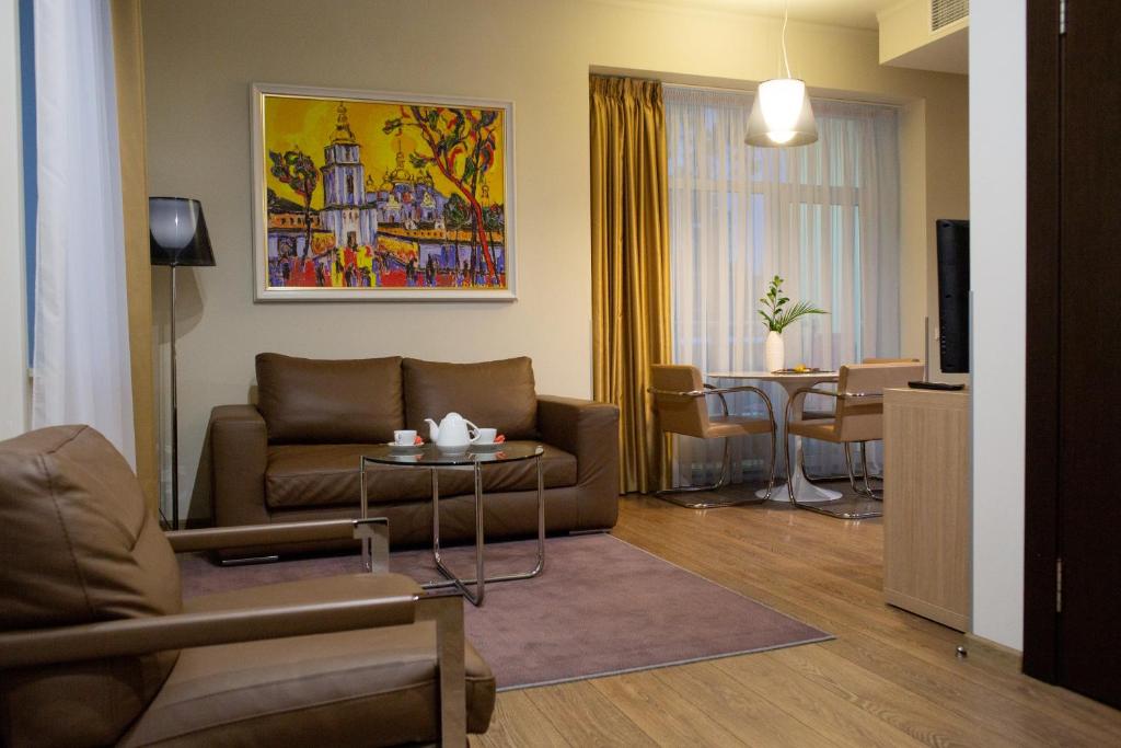 Posezení v ubytování Pushcha Congress Hotel