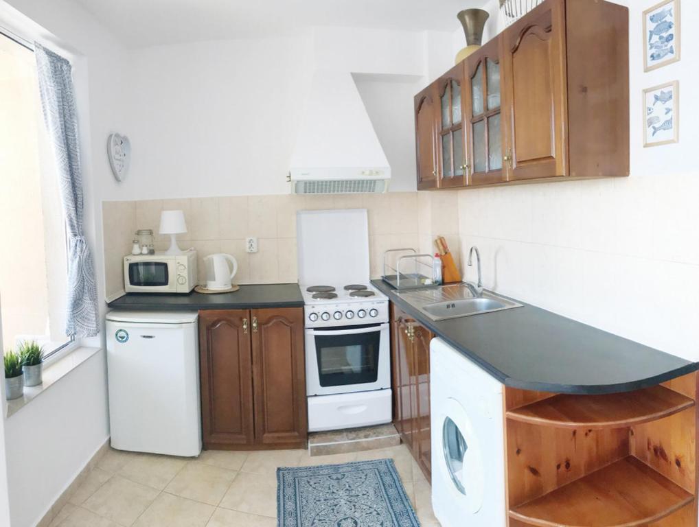A kitchen or kitchenette at Apartament Rose