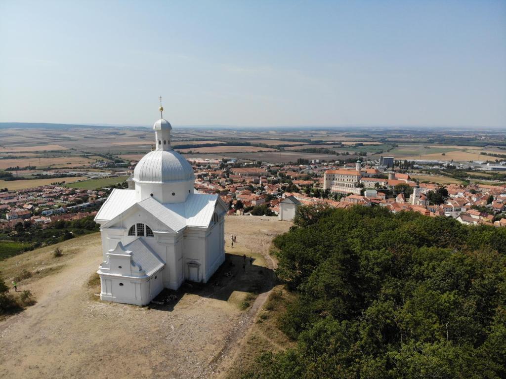 Letecký snímek ubytování Penzion u Bednářů