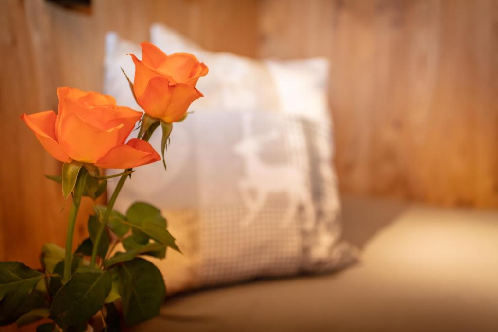 Postel nebo postele na pokoji v ubytování Ferienhaus Neureiter