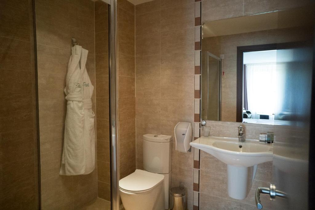Koupelna v ubytování Terra Hotel