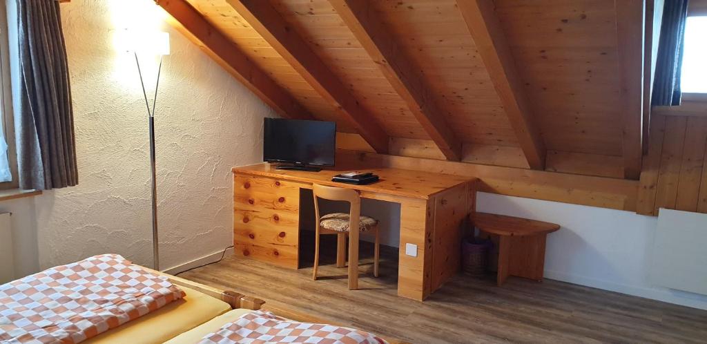 TV a/nebo společenská místnost v ubytování Hotel Gravas Lodge - Das Hotel für Gäste mit Hund