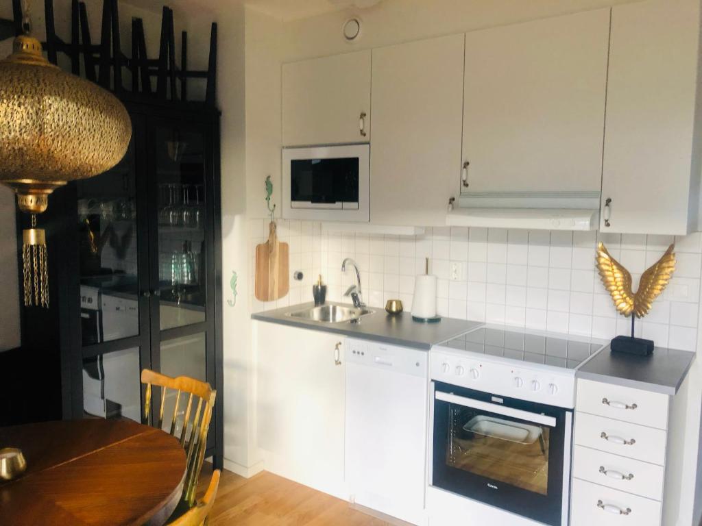 Kuchyň nebo kuchyňský kout v ubytování Annex Artilleri