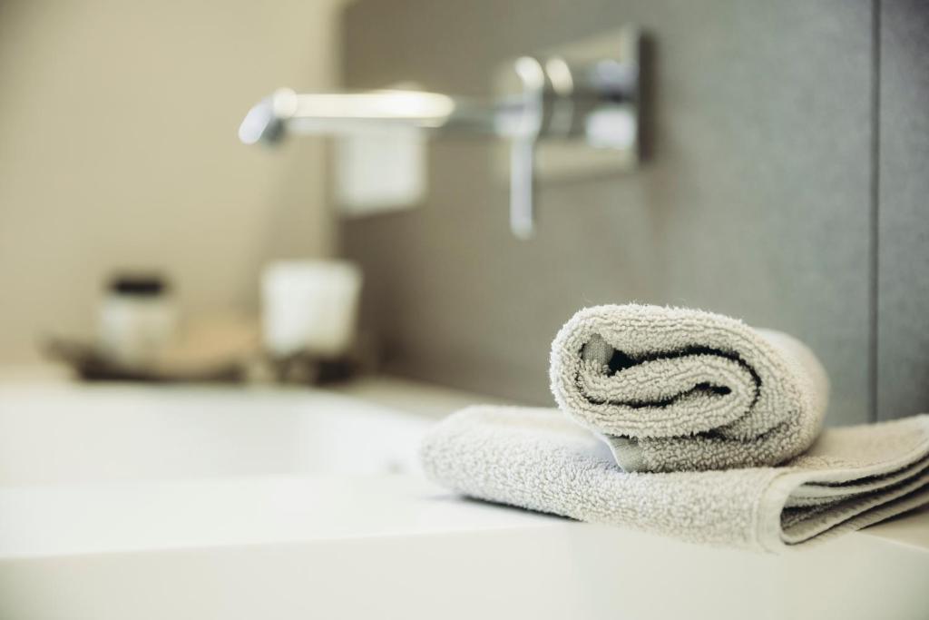 Koupelna v ubytování Mooser Hotel
