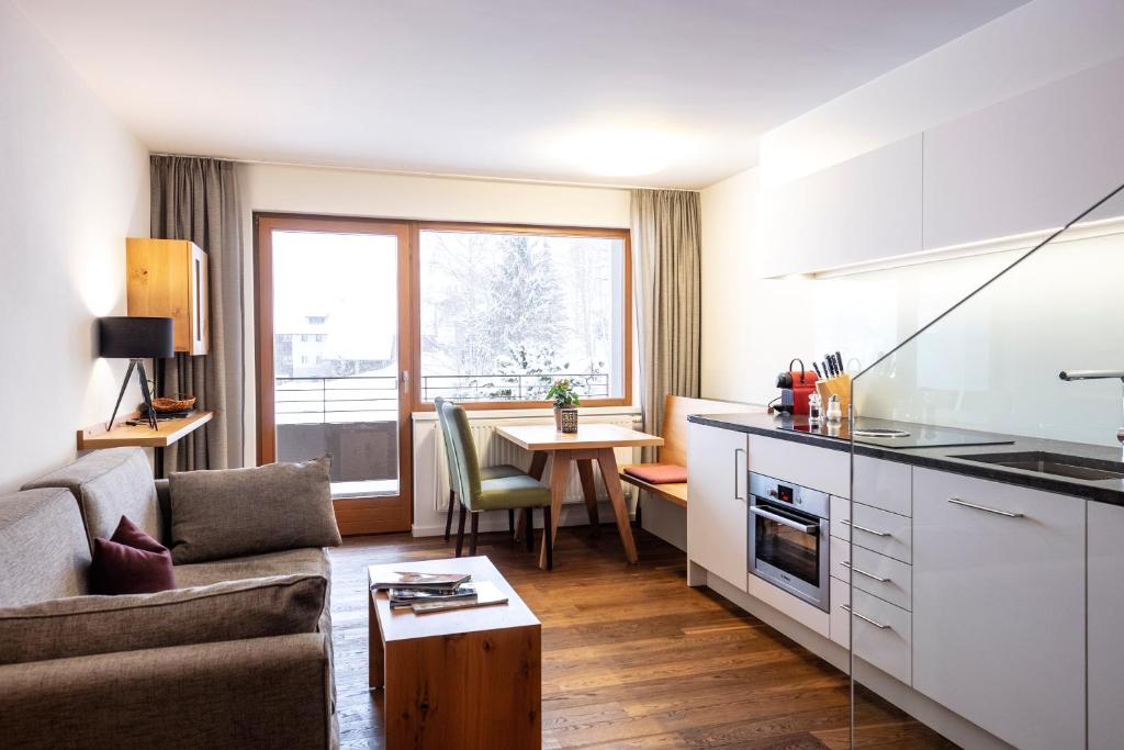 Kuchyň nebo kuchyňský kout v ubytování Valschena Appartements