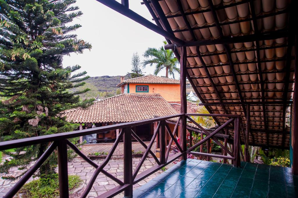 Uma varanda ou terraço em Pousada Monte Azul