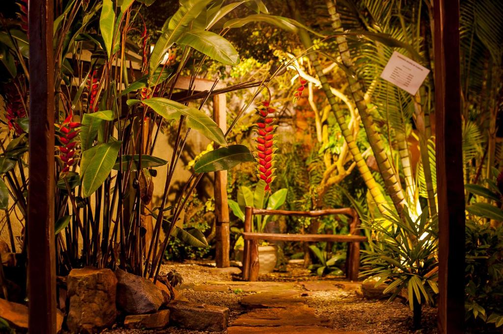 Um jardim em Pousada Monte Azul