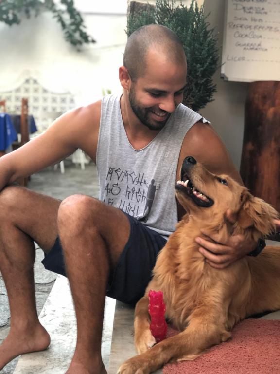 Domácí mazlíčci ubytovaní s hosty v ubytování Hostel Casarão 65