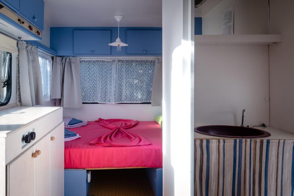 Kuchyň nebo kuchyňský kout v ubytování Camping Elizabeth