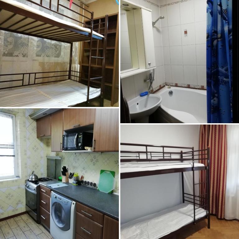 Kuchyň nebo kuchyňský kout v ubytování Hostel "От рассвета до заката"