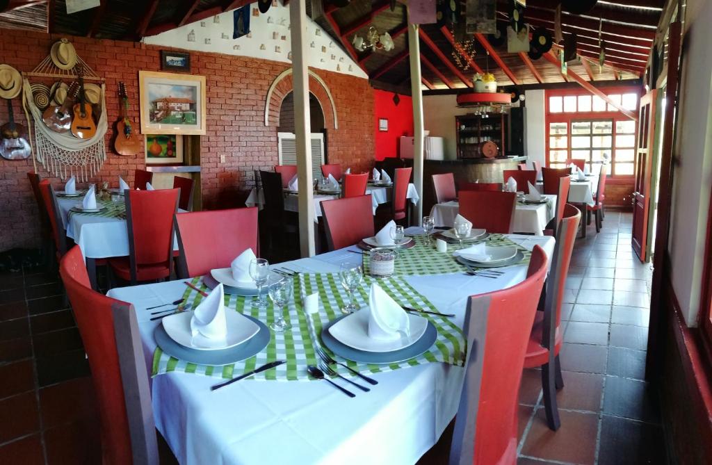 Restaurace v ubytování Hotel Casona Las Juanas