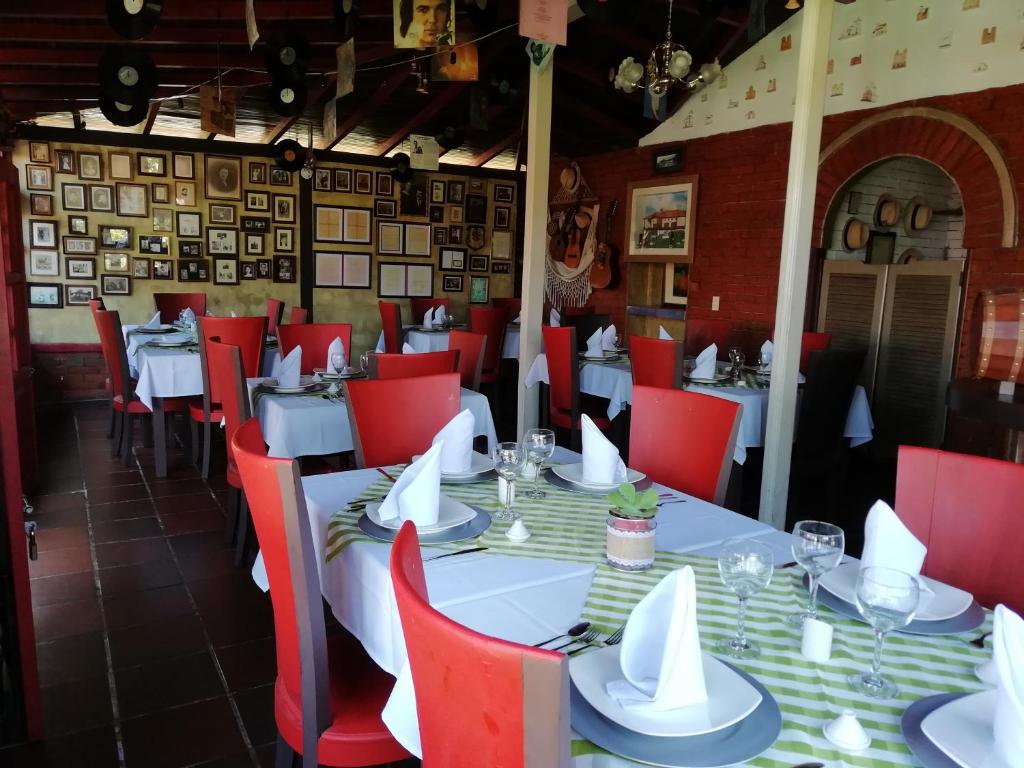 Restaurace v ubytování Hotel Casona Las Juanas