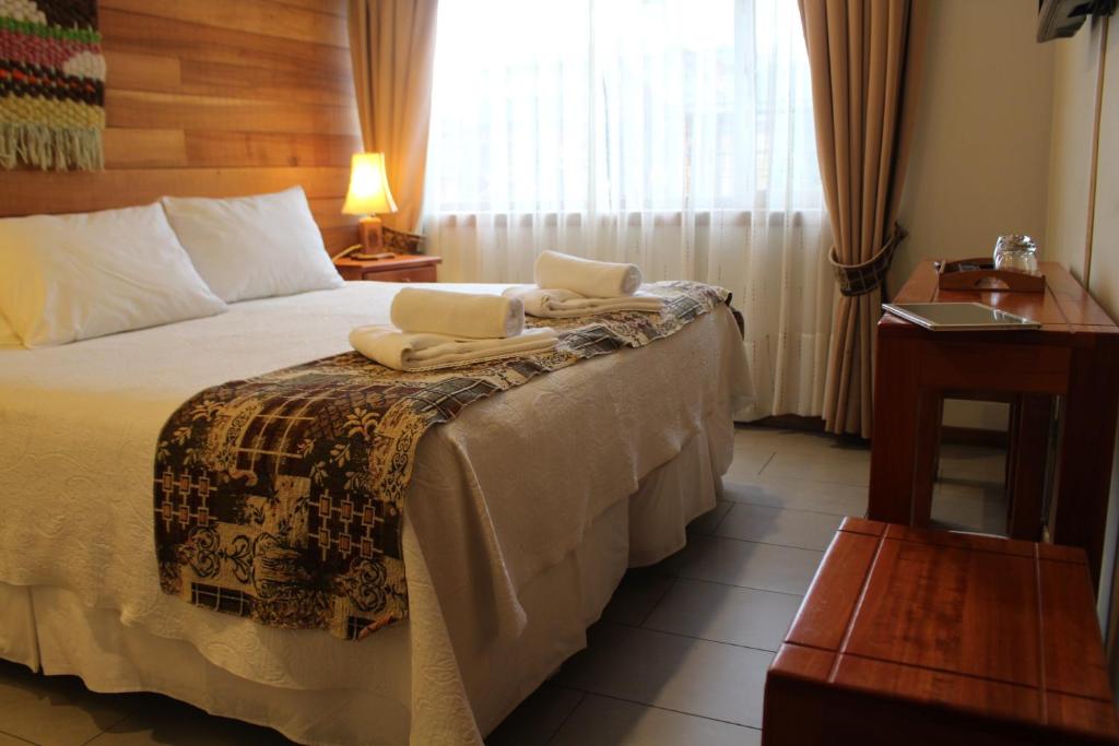 Uma cama ou camas num quarto em Vientos del Sur