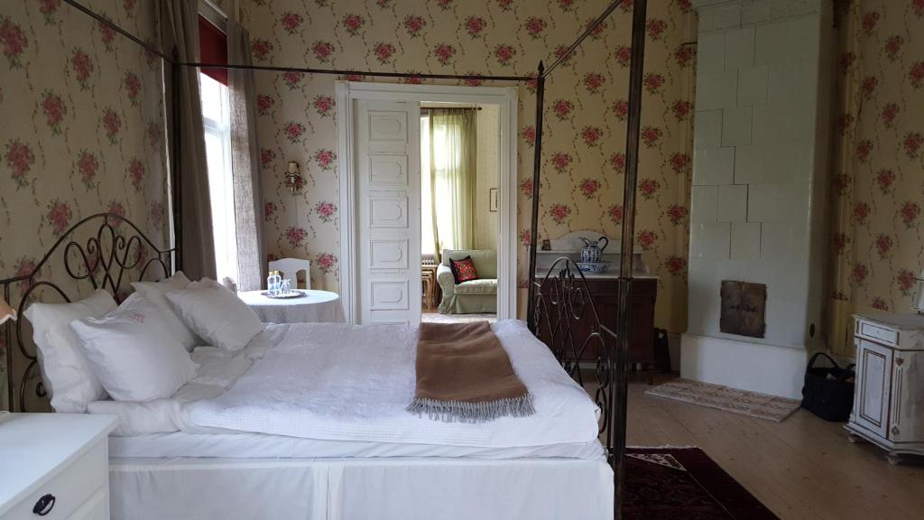 Postel nebo postele na pokoji v ubytování Hoby Gård B&B
