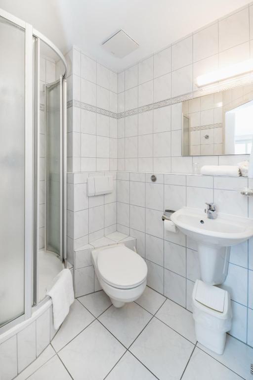 Koupelna v ubytování Hotel am Markt