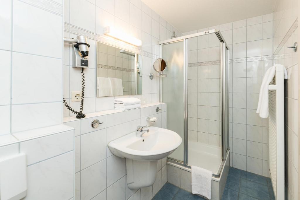 Koupelna v ubytování Hotel am Markt