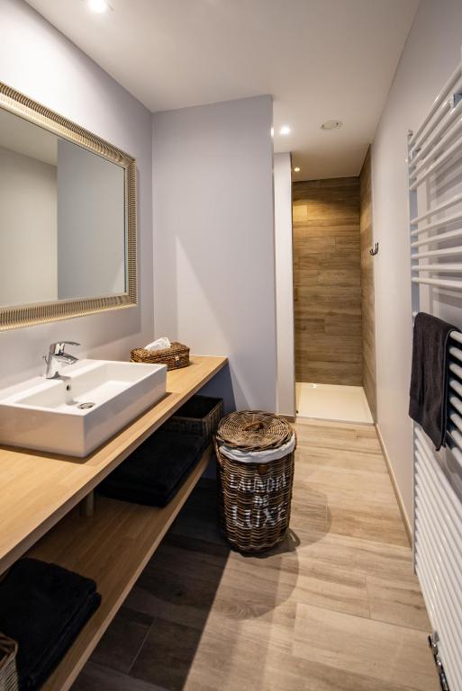 Koupelna v ubytování B&B 't Oezent