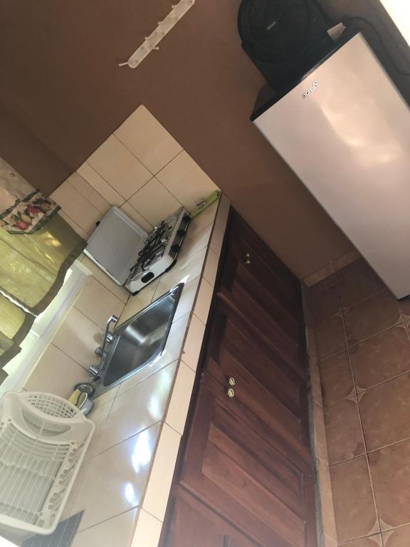 Kuchyň nebo kuchyňský kout v ubytování Cabañas Azuero