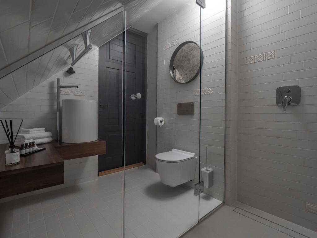 Koupelna v ubytování Boutique Hotel Rosenplänter