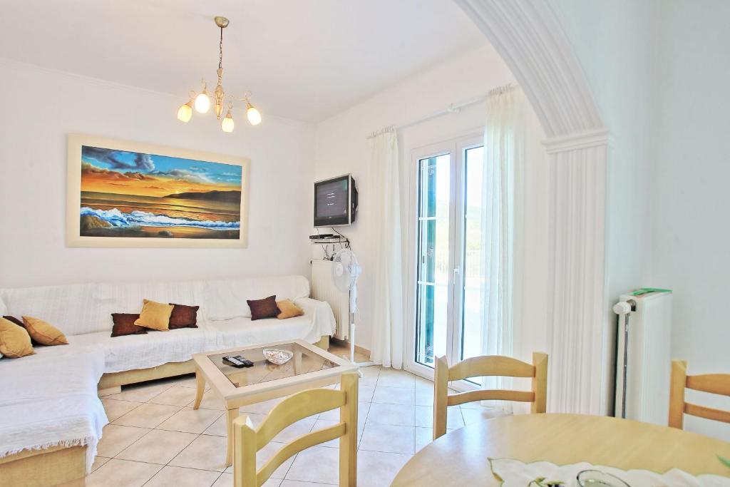 Postel nebo postele na pokoji v ubytování Beach Villa Oneiro
