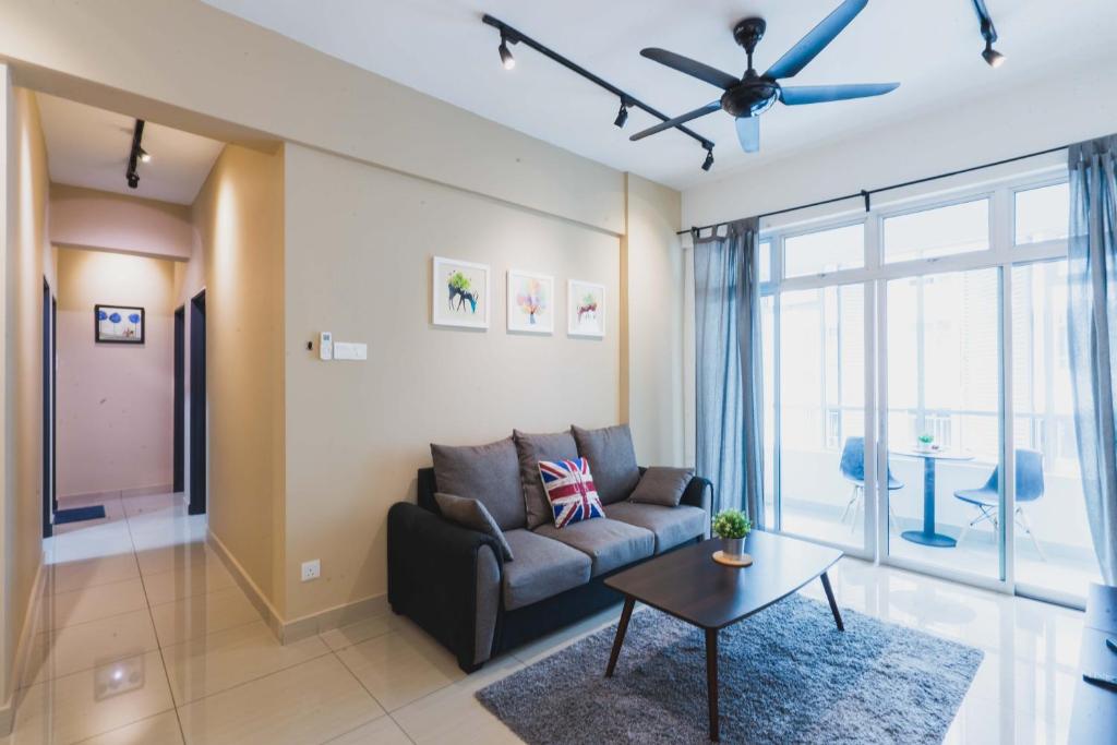 Et opholdsområde på Shawn Gallery (肖恩客栈) Free WiFi @ Midori Green Mount Austin