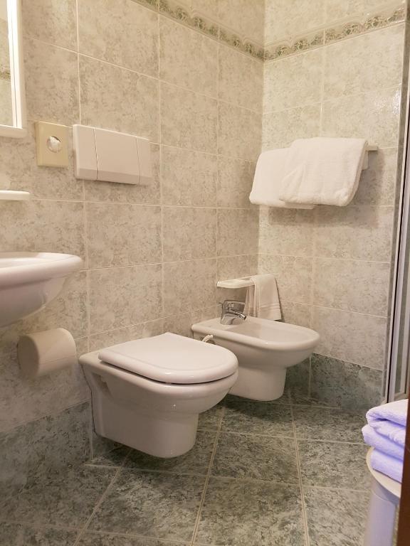 Koupelna v ubytování Hotel Ciampian