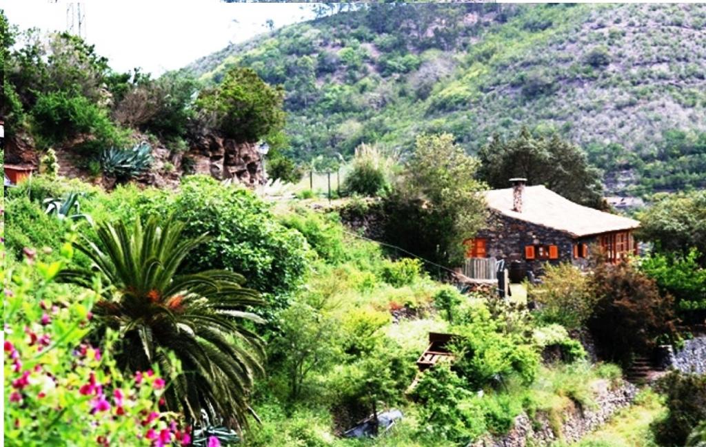 a house in the middle of a mountain at Casa Rural Finca la Maleza in Agulo