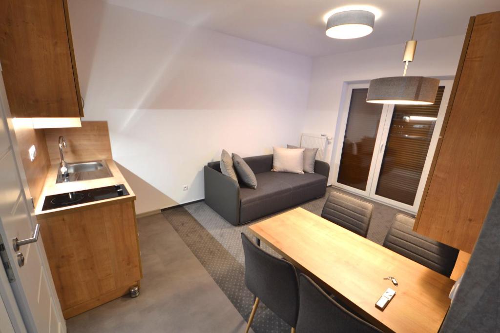 Kuchyň nebo kuchyňský kout v ubytování ff apartments Jasná Lúčky