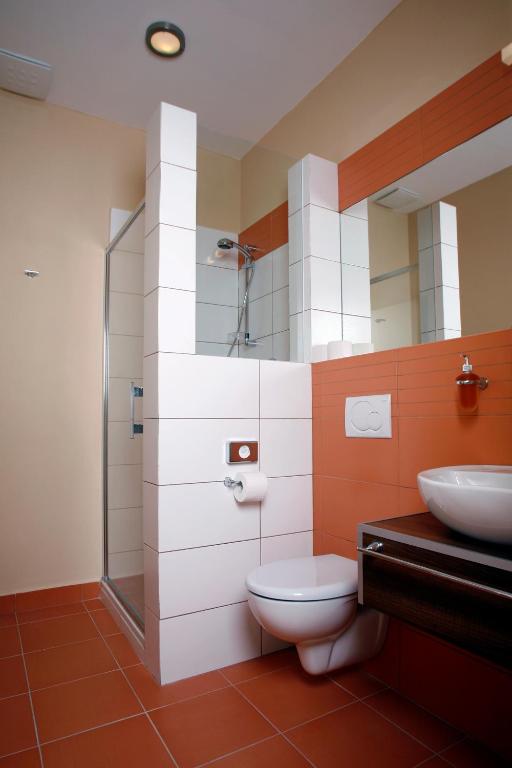 Koupelna v ubytování Hotel BELASSI