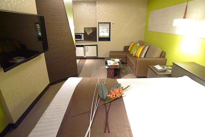 TV a/nebo společenská místnost v ubytování Hotel GOLF Nirasaki (Adult Only)